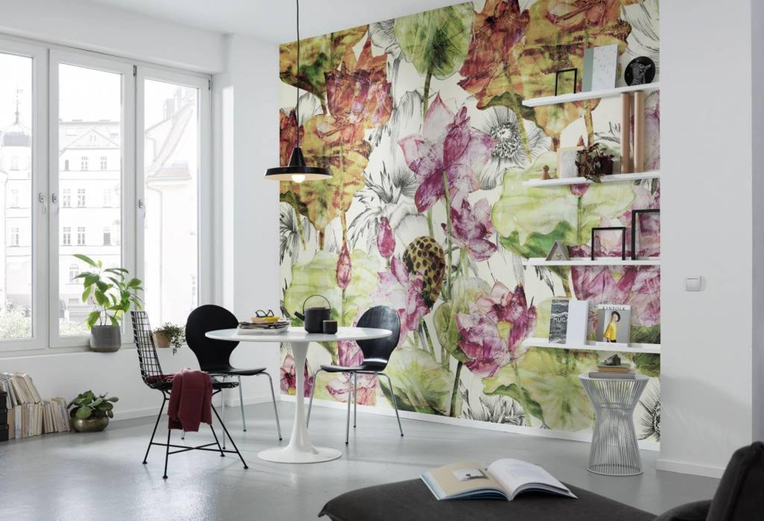 Komar Non-Woven Photo Wallpaper, Lotus, Colourful, 368 x 248 cm - Image 2