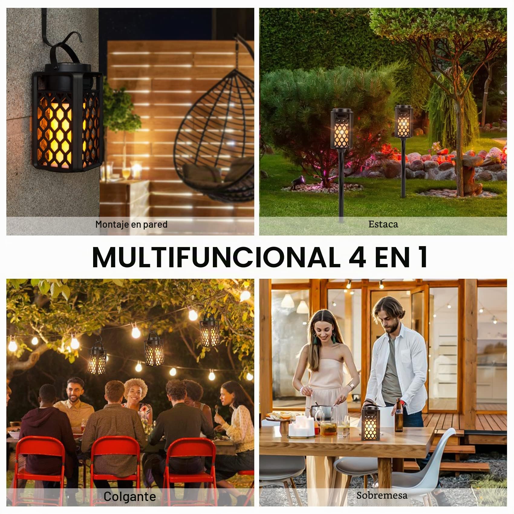 ANERIMST Altavoz Bluetooth para exteriores con atmósfera de llama, altavoz inalámbrico impermeable, accesorios de patio para camping, sonido estéreo de 10 W, regalos para hombres, mujeres, papá