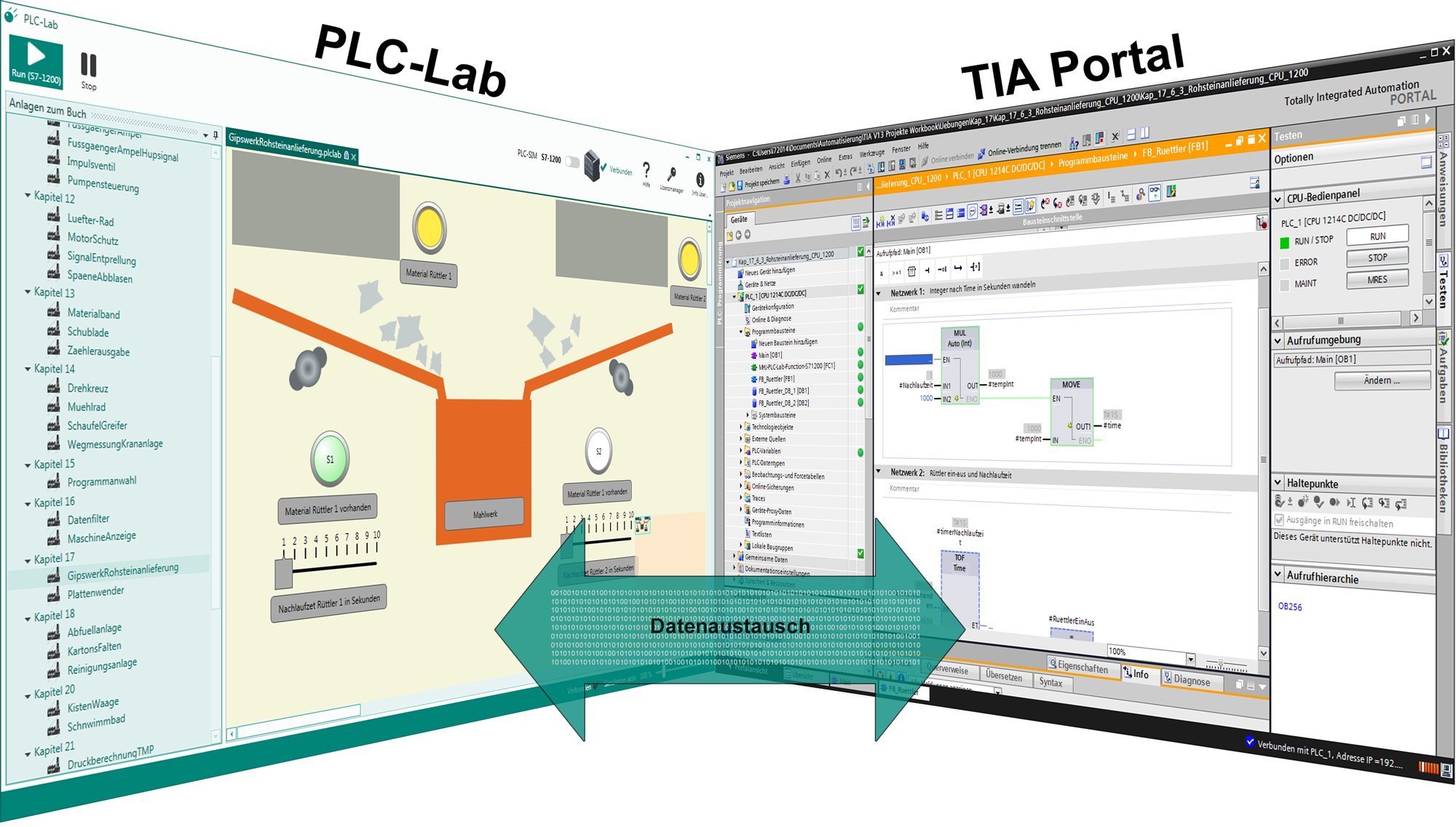 STEP7-Workbook für S7-1200/1500 und TIA-Portal: Einführung in die STEP7-Progammiersprache mit TIA Portal und virtuellen Anlagenmodellen