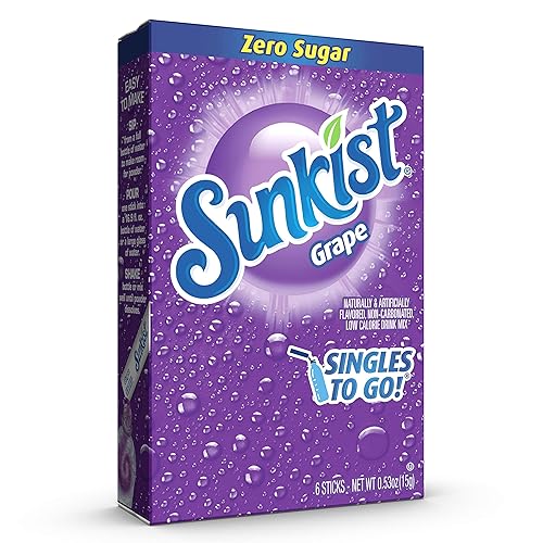 Miniatura 8 de Sunkist Soda Lemon Lime Singles To Go - Mezcla de bebida individual, 0.53 onzas, 6 CT (paquete de 12)