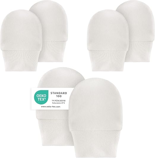 LaLoona baby bedding Moufles de Naissance en Mousseline de Coton Respirante