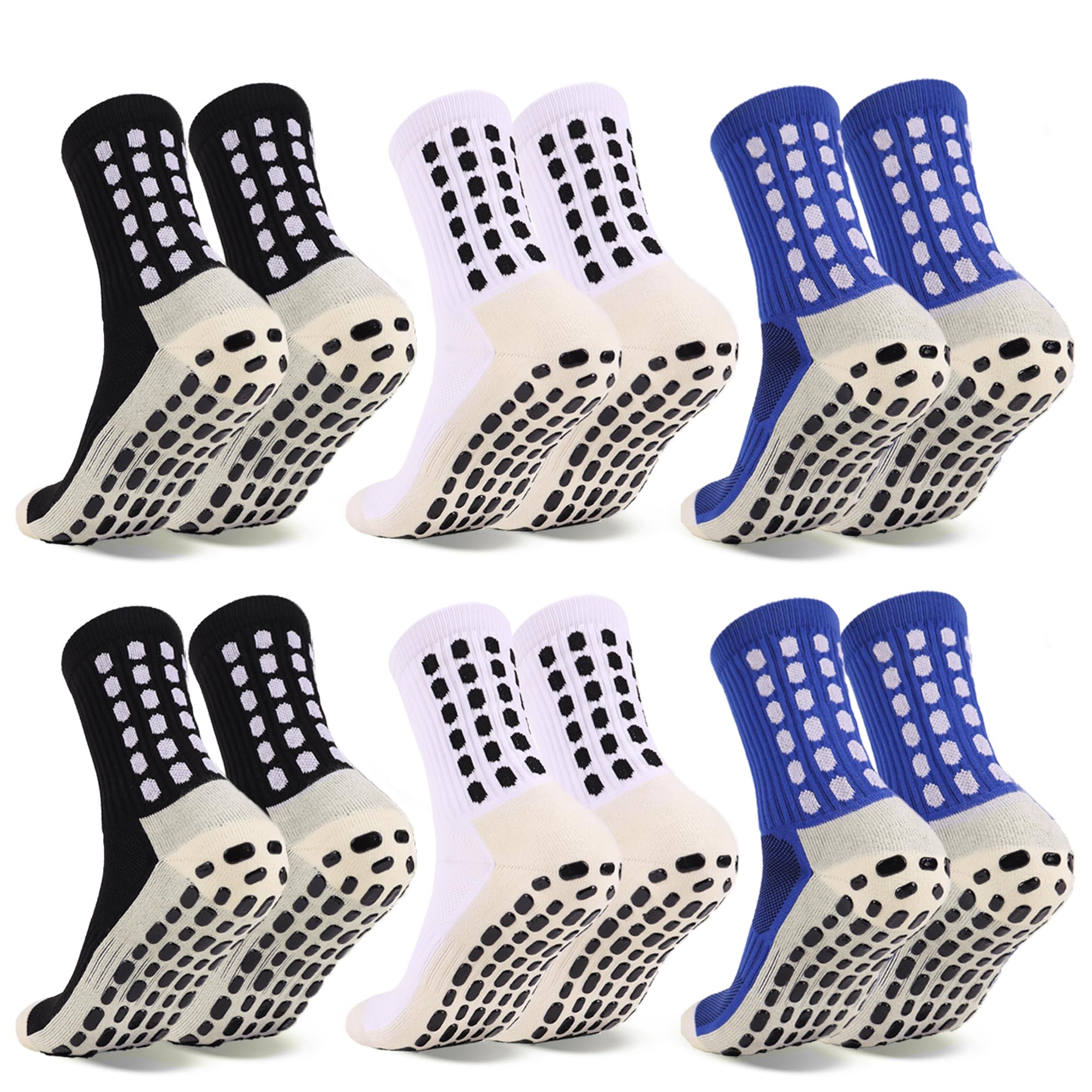Barrlves Soccer Grip Socks Football Basketball Yoga Socks for Men Women
