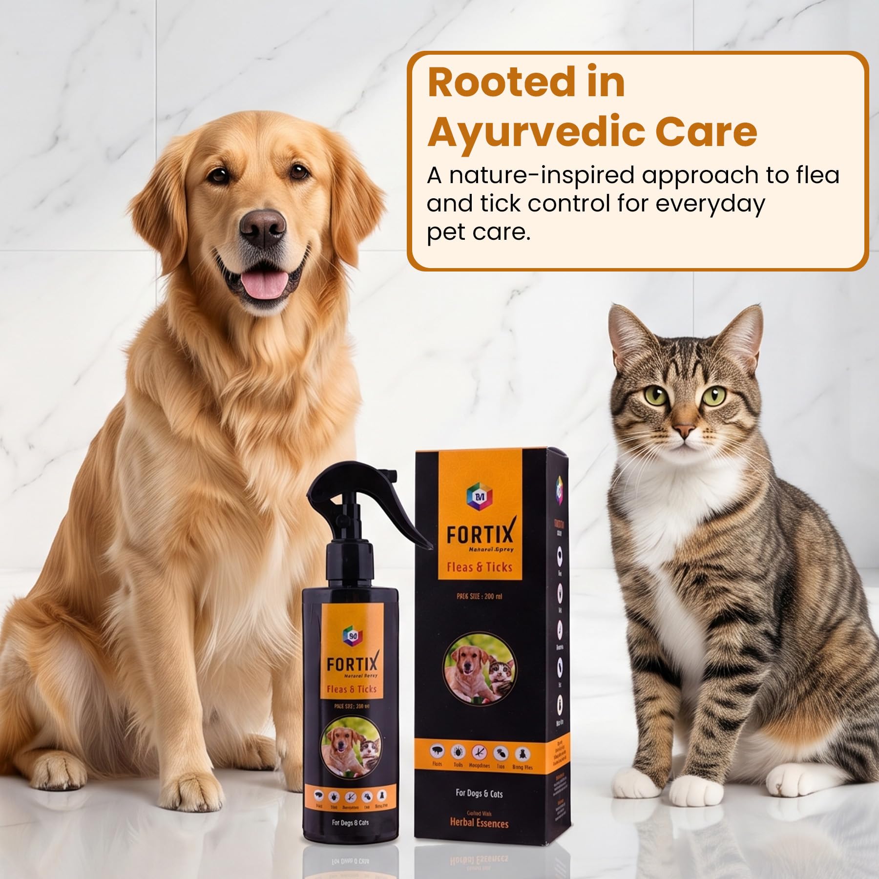 Medfly Healthcare Fortix Ticks and Fleas Spray for Dogs, Cats and Home Defense-200ml 3