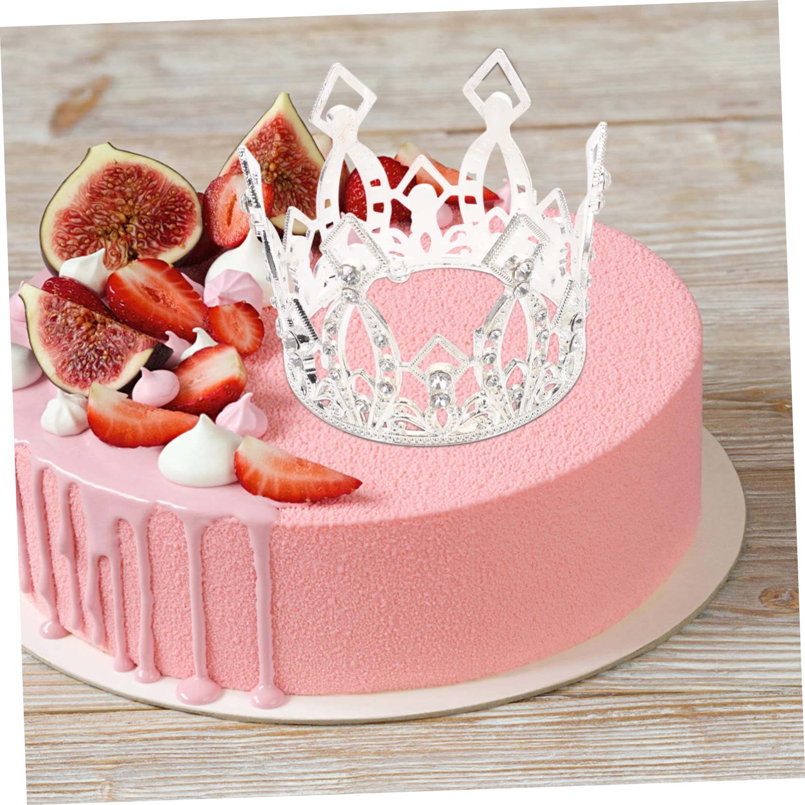 Homoyoyo Couronne de Gâteau D’Anniversaire en Alliage et Strass, Argenté