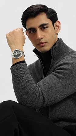 BOSS Chronograph Quartz Watch with Calendar for Men Grand Prix 44 Collection with Stainless Steel Bracelet or Leather Strap