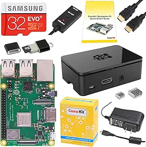 CanaKit Raspberry Pi 3 B+ (B Plus) Starter Kit (32 GB EVO+ Edition, Premium Black Case)