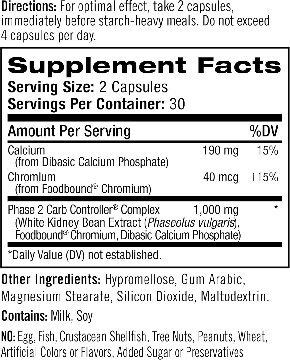 Buy Natrol Carb Intercept with Phase 2 Carb Controller Capsules, White