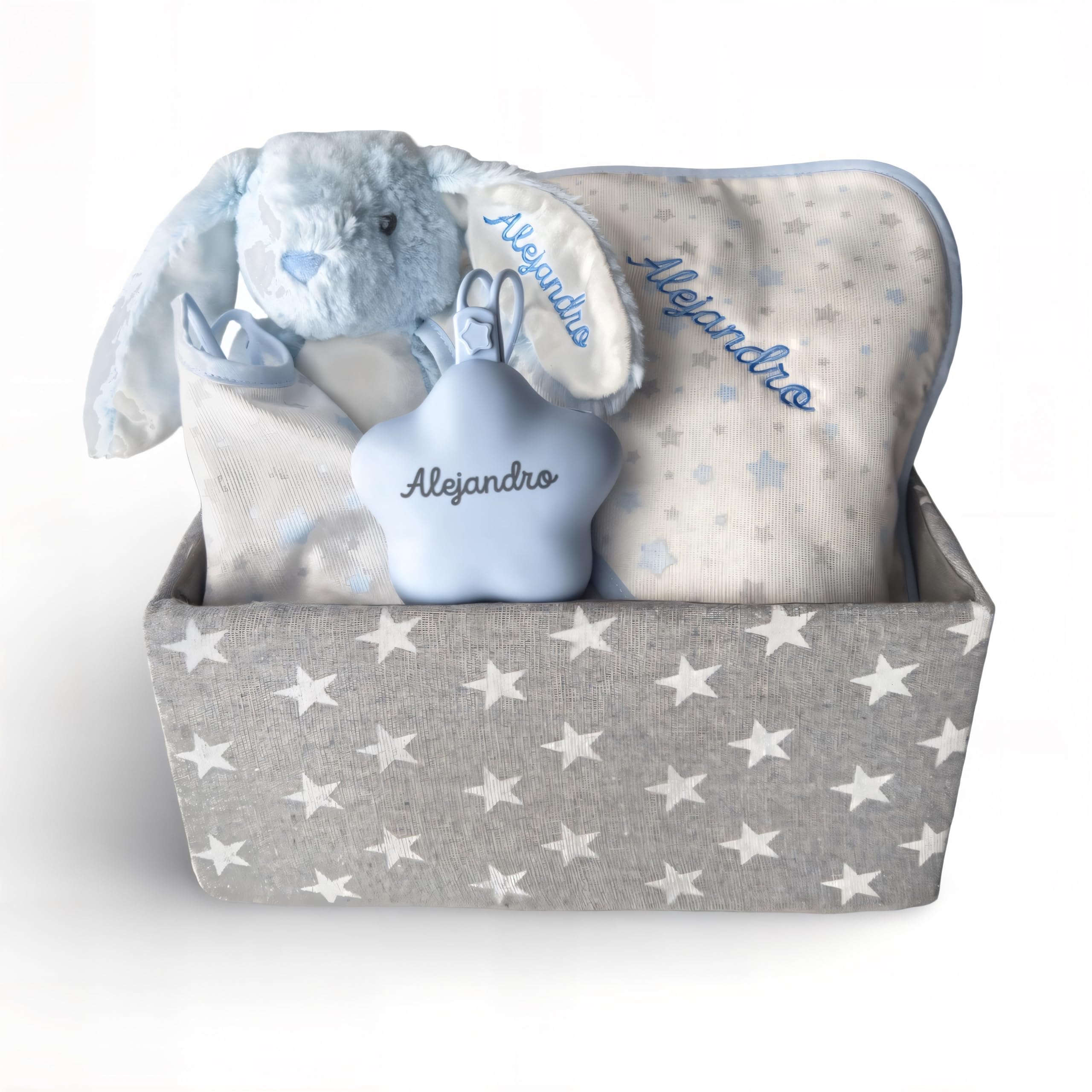 Porta Chupetes Silicona Personalizados | Guarda Chupetes Bebé | Sin BPA | Funda para Chupetes Personalizable (azul)