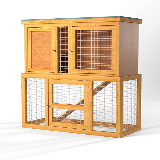 4ft Orpington Guinea Pig Chinchilla Indoor Hutch & Run Fully Assembled