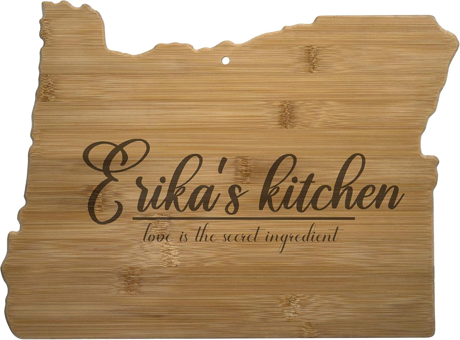 USA Rhode Island State Shaped Personalized Cutting Board | Custom Bamboo Serving & Cutting Board (Rhode Island)
