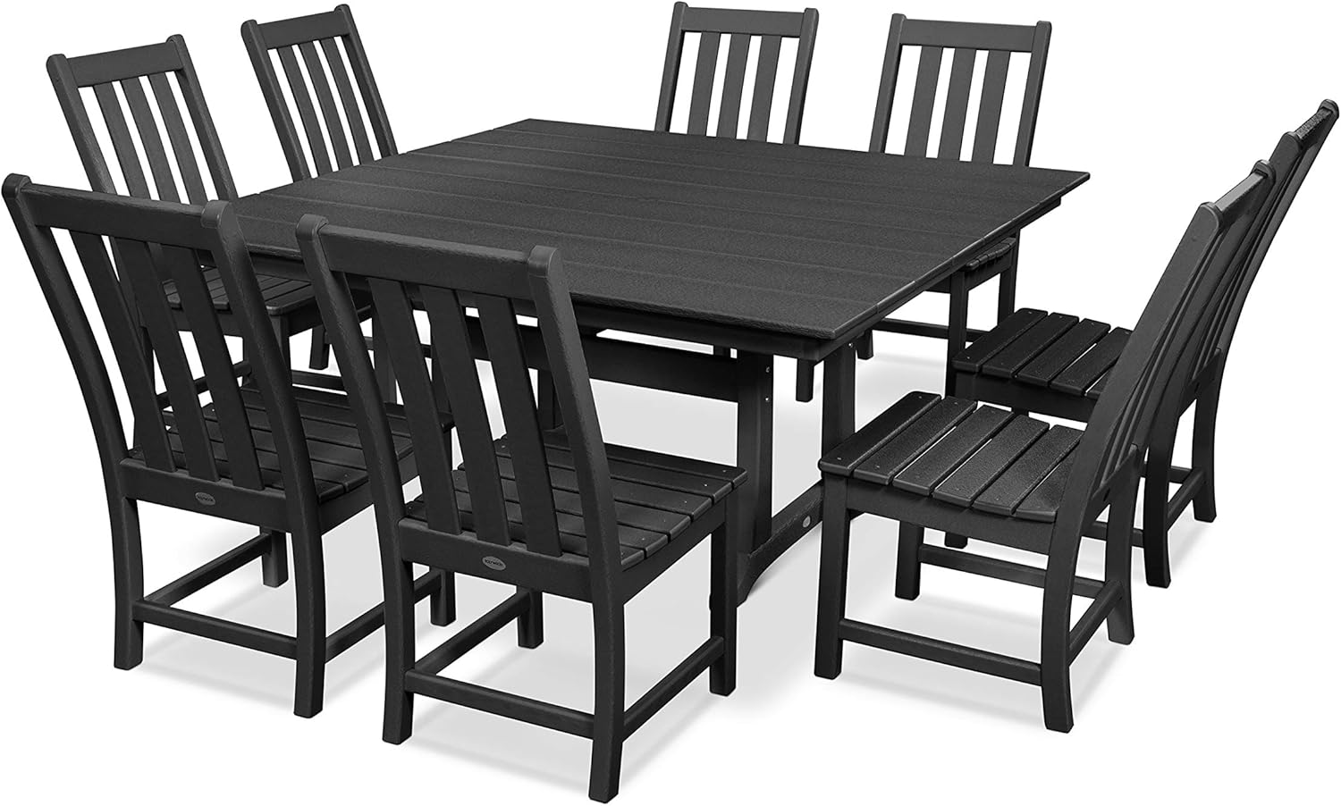 Polywood Vineyard 9-Piece Farmhouse Dining Set (Sand)