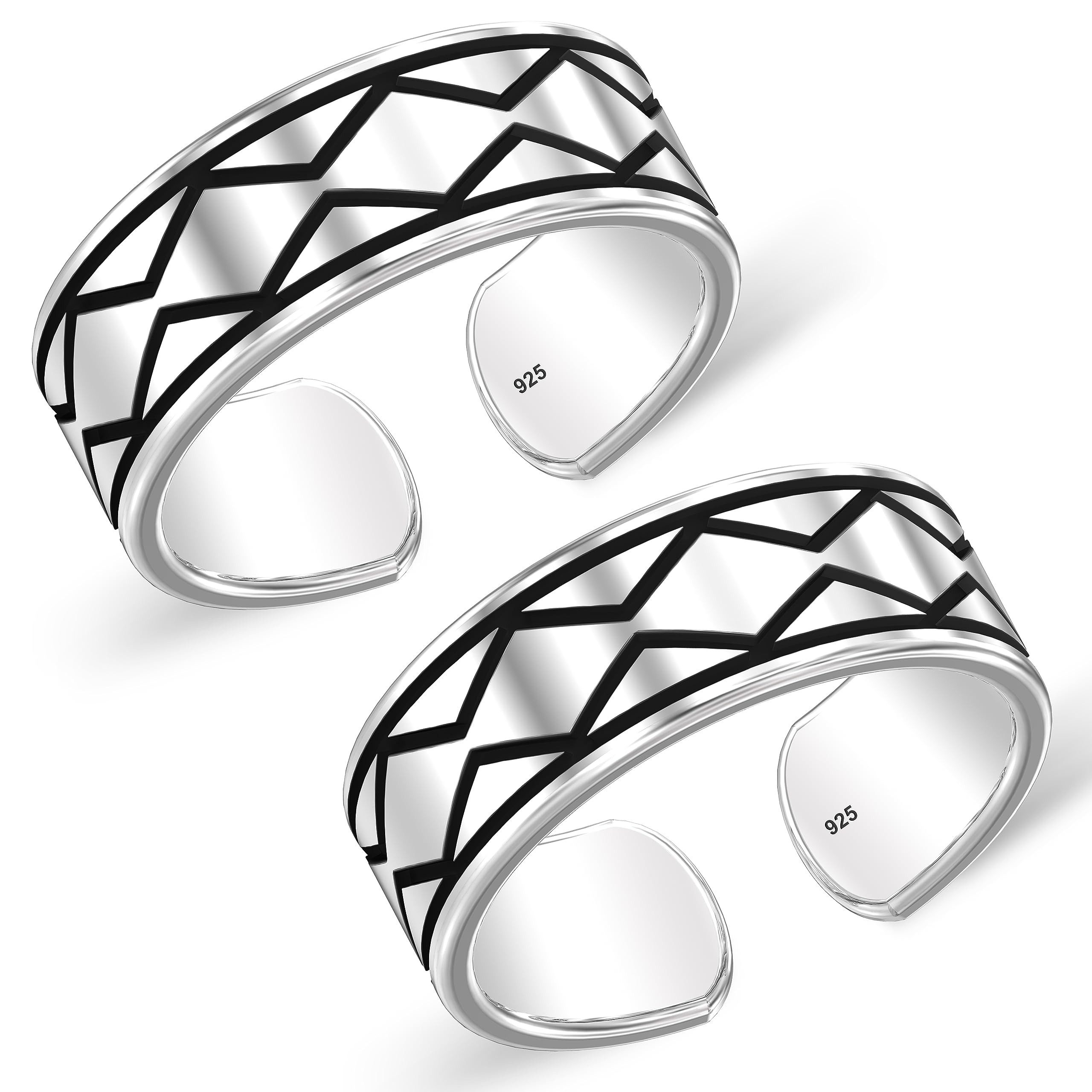 Amazon Brand - Anarva 925 Sterling Silver BIS Hallmarked Antique Oxidized Pure Silver Toe Ring For Women (B08WWT3K2T) Amazon Price History, Amazon Price Tracker