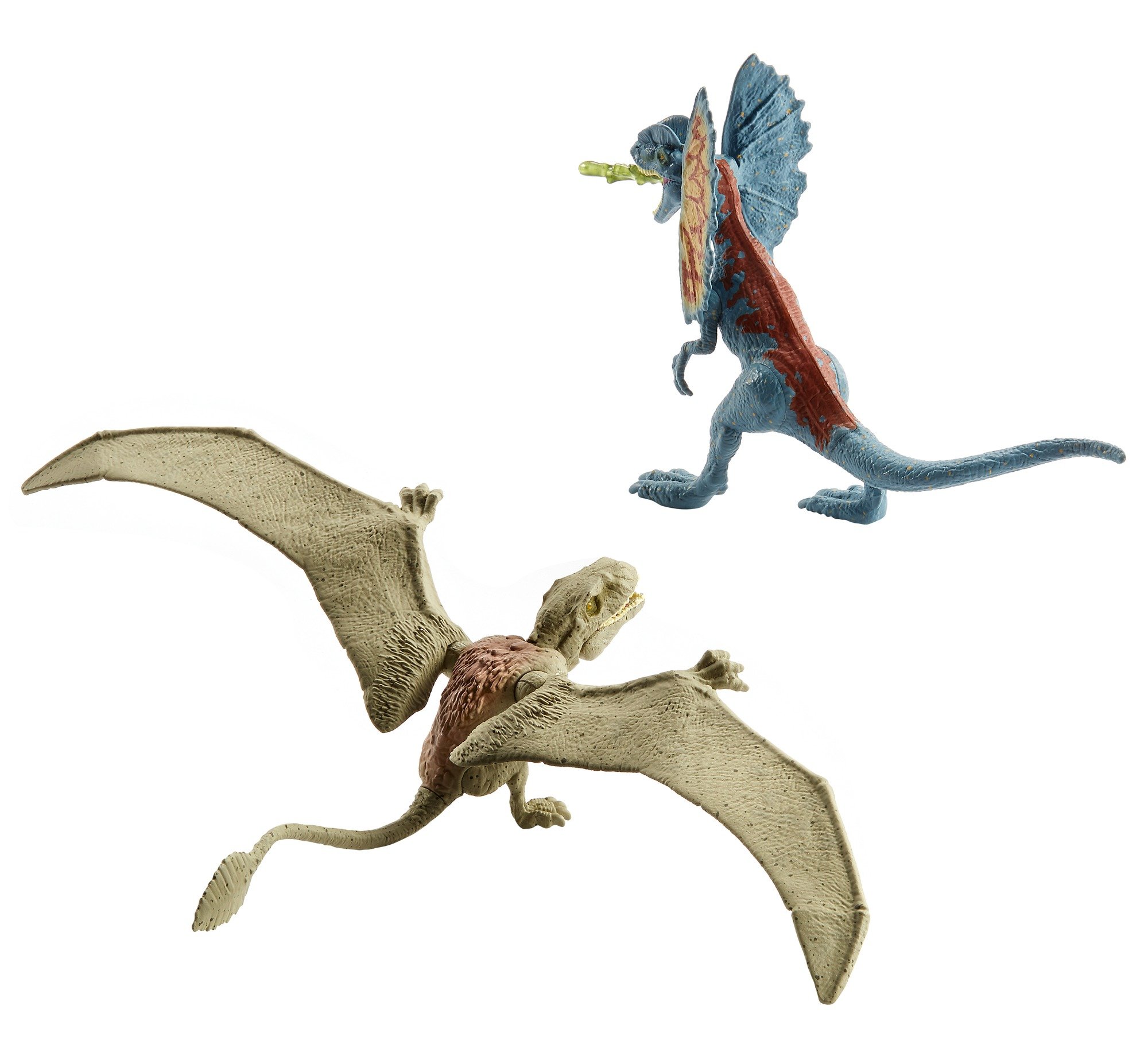 Jurassic World Fallen Kingdom Dino - Dilofosaurus e dimorfodone, confezione da 2