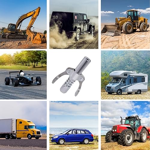 Miniatura 5 de Cevhzoe Acoplador de pistola de grasa, acopladores de grasa de liberación rápida, compatible con todas las pistolas de grasa de 18 pulgadas,