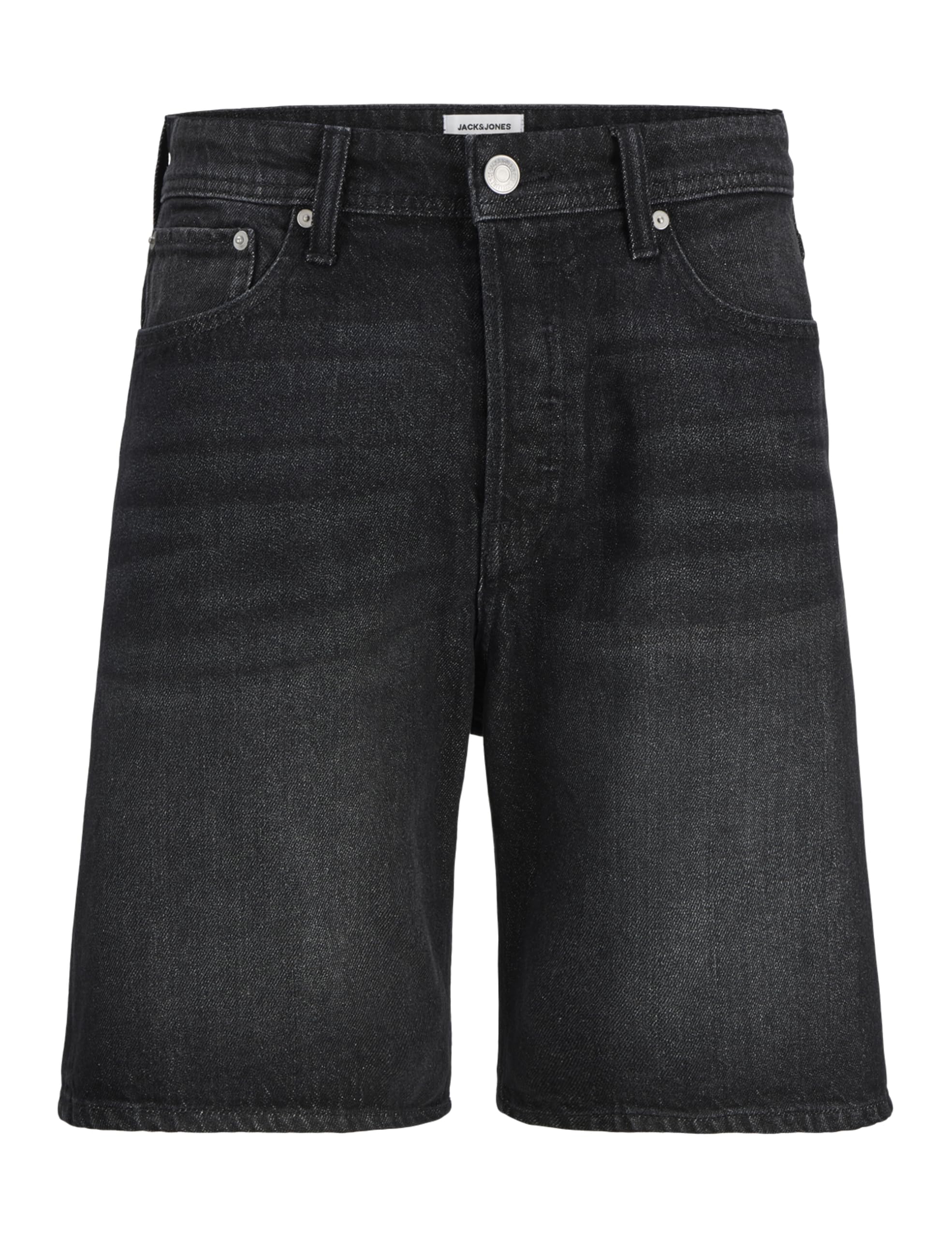 JACK & JONES Men’s Stretch Denim Shorts – Slim Fit Summer Casual Jean Shorts with Modern Look, Black Denim Colour, UK Size : Waist - 44