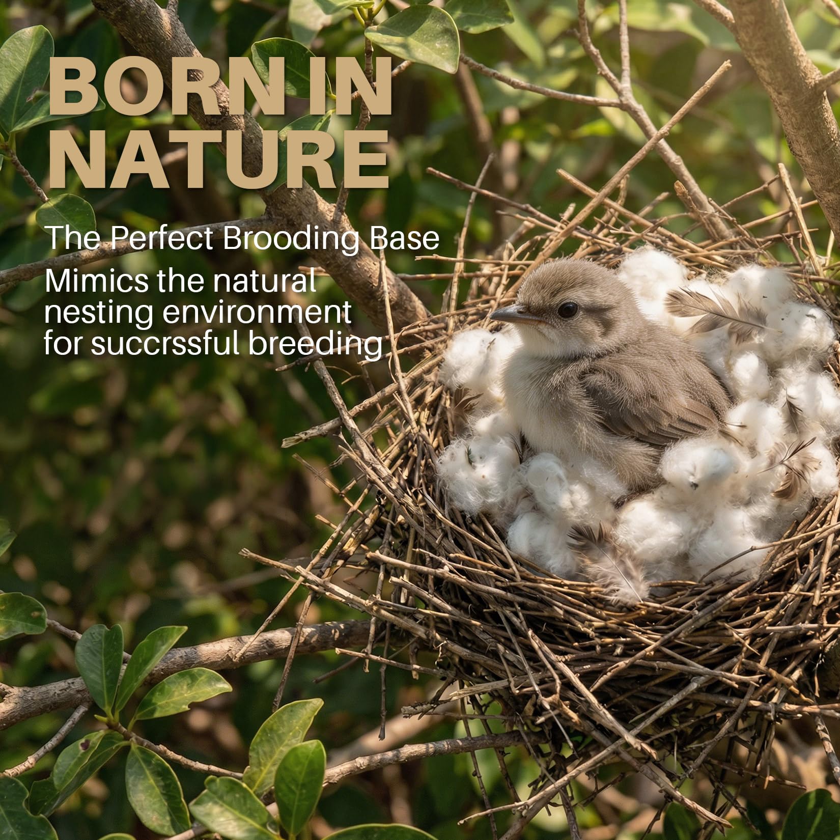 RAINFLOW Natürliches Nistmaterial für Vögel, 142 g – Vogel-Nistmaterial, Baumwolle, Tier-Hamster-Einstreu, Nest-Bettwäsche für Wildvögel, Kaninchen, Zuckergleiter, Eichhörnchen, Hamster
