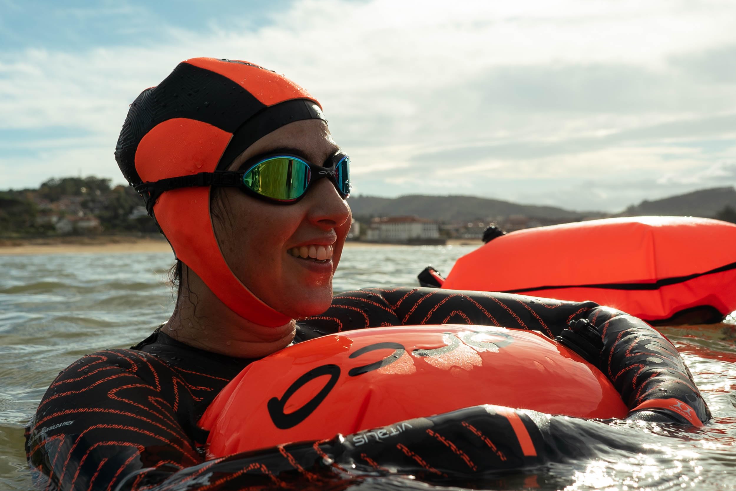 ORCA Open Water Tow Float - Hi-Vis Orange - Imperméable Anti-éclaboussures