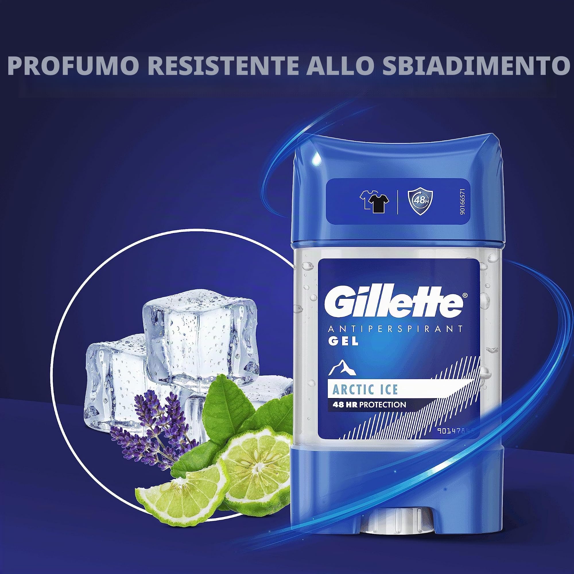 Gillette Arctic Ice APD - Bastoncini in gel trasparente, 70 ml, confezione da 6