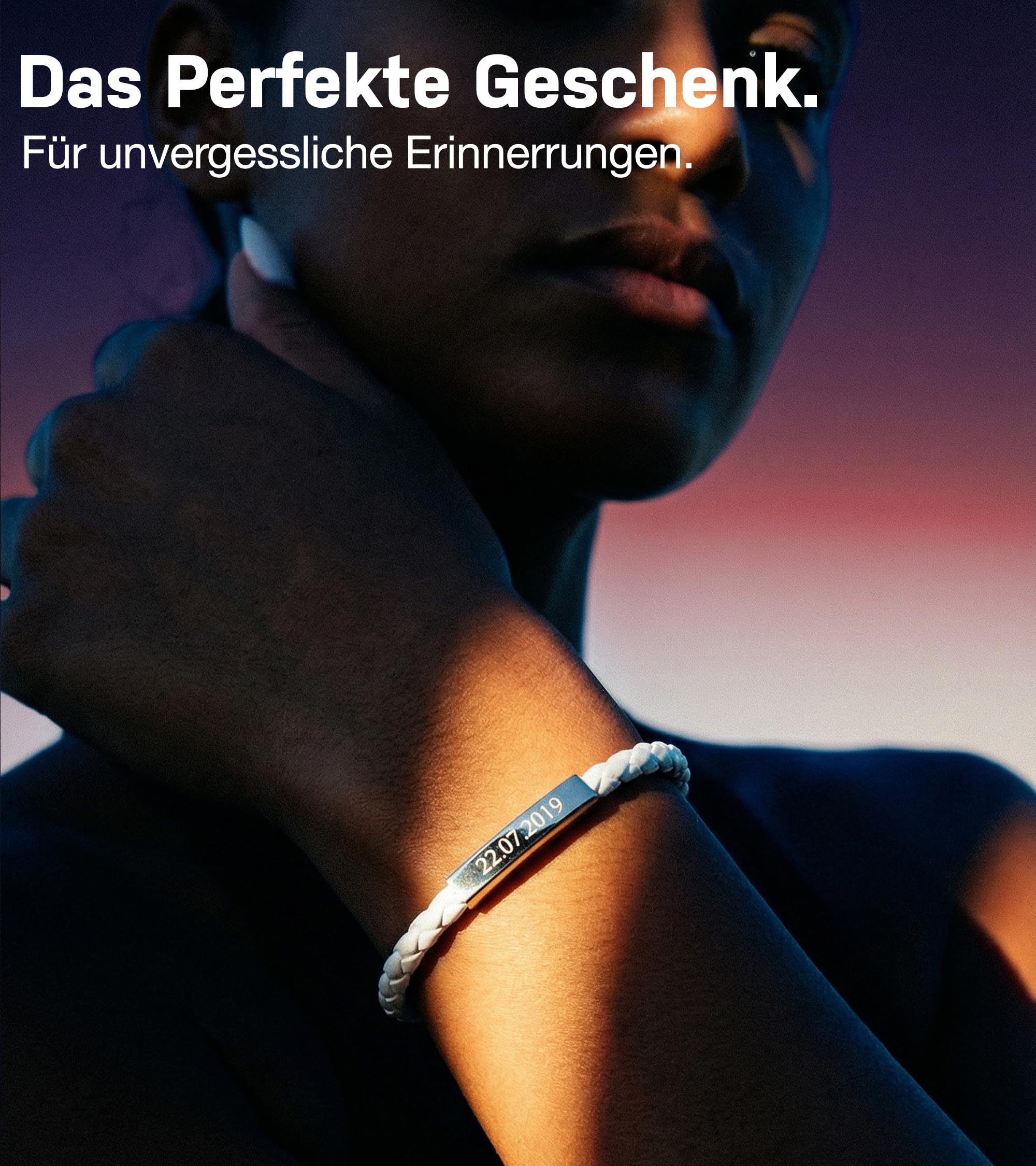 BAVELA Partnerarmbänder mit Gravur | Personalisierte Armbänder Magnetisch | Partnerarmband für Paare | Pärchen Armband | für Herren und Damen | Leder Armband mit Gravur