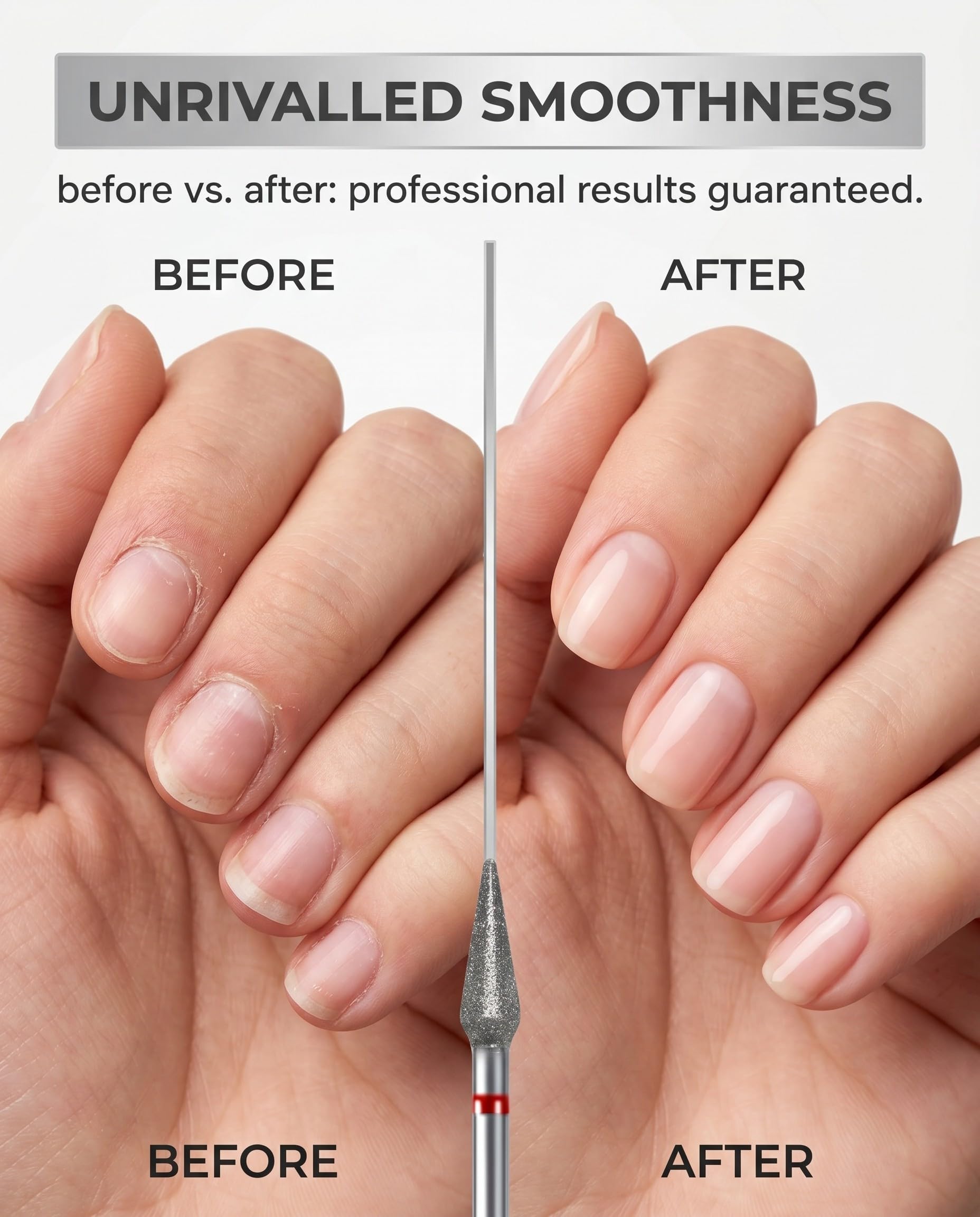 Punte Fresa Unghie 2 Pezzi - Carburo di Tungsteno per Gel & Acrilico. Rimozione Smalto Semipermanente, Manicure Russa e Preparazione Unghie Professionale.