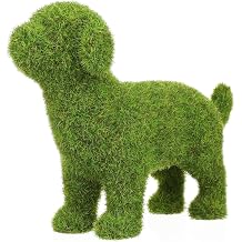 Happyyami Dog Figurine - European Style Flocking Yarn Garden Ornament for Outdoor Decor, Perfect for Pet Lovers and Garden Enthusiasts