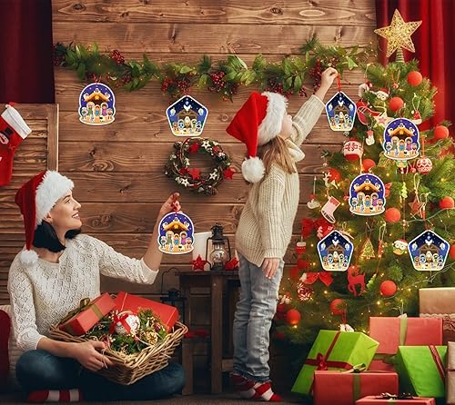 Miniatura 9 de FLYAB Make a Nativity Scene Stickers Ornament Craft Kit Christian DIY Nativity Stickers for Kids Religious Party Games Activities for Christmas