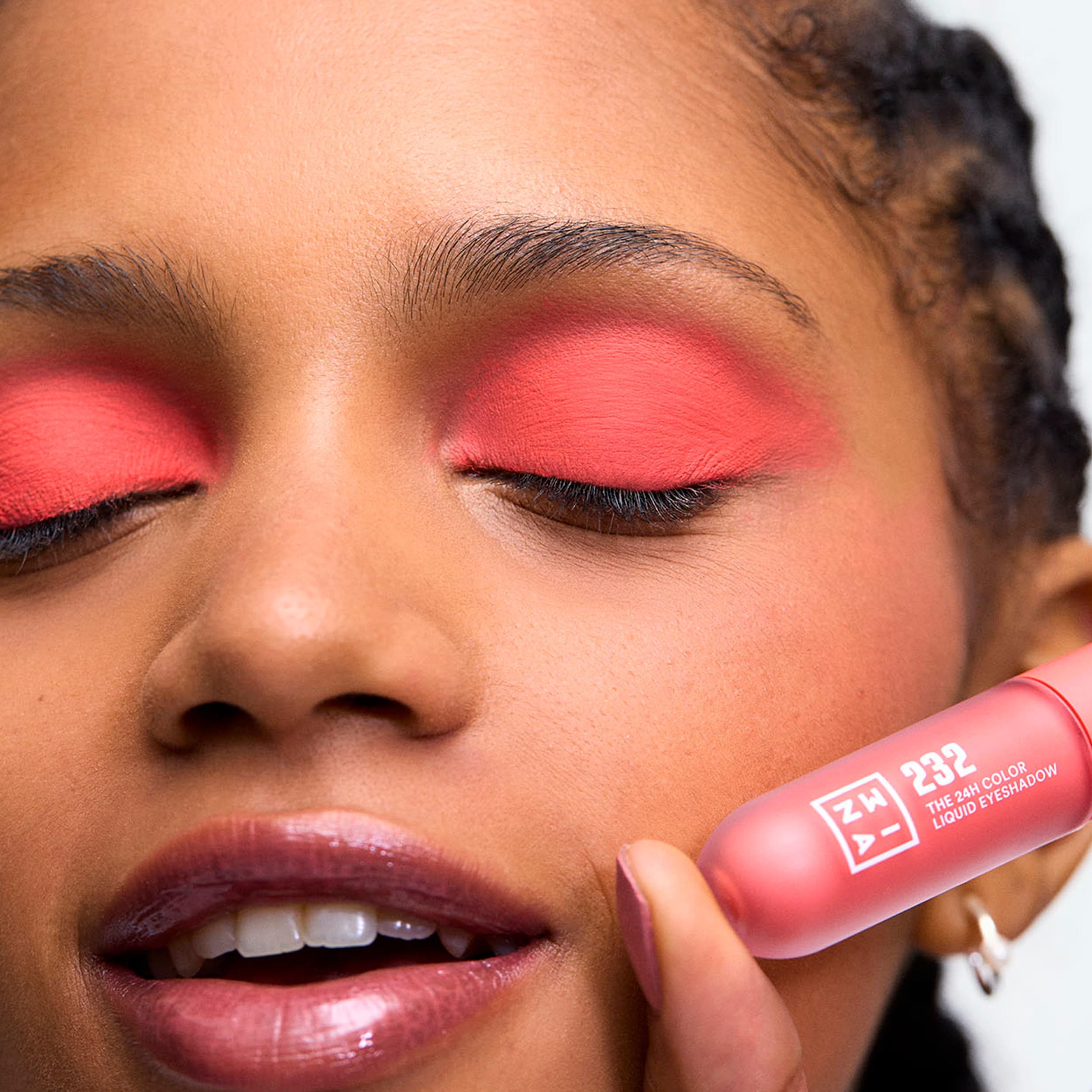 3INA MAKEUP - The 24H Color Liquid Eyeshadow 232 - Hot coral Liquid Eyeshadow - 24H Long-Wearing Waterproof Formula - Image 2