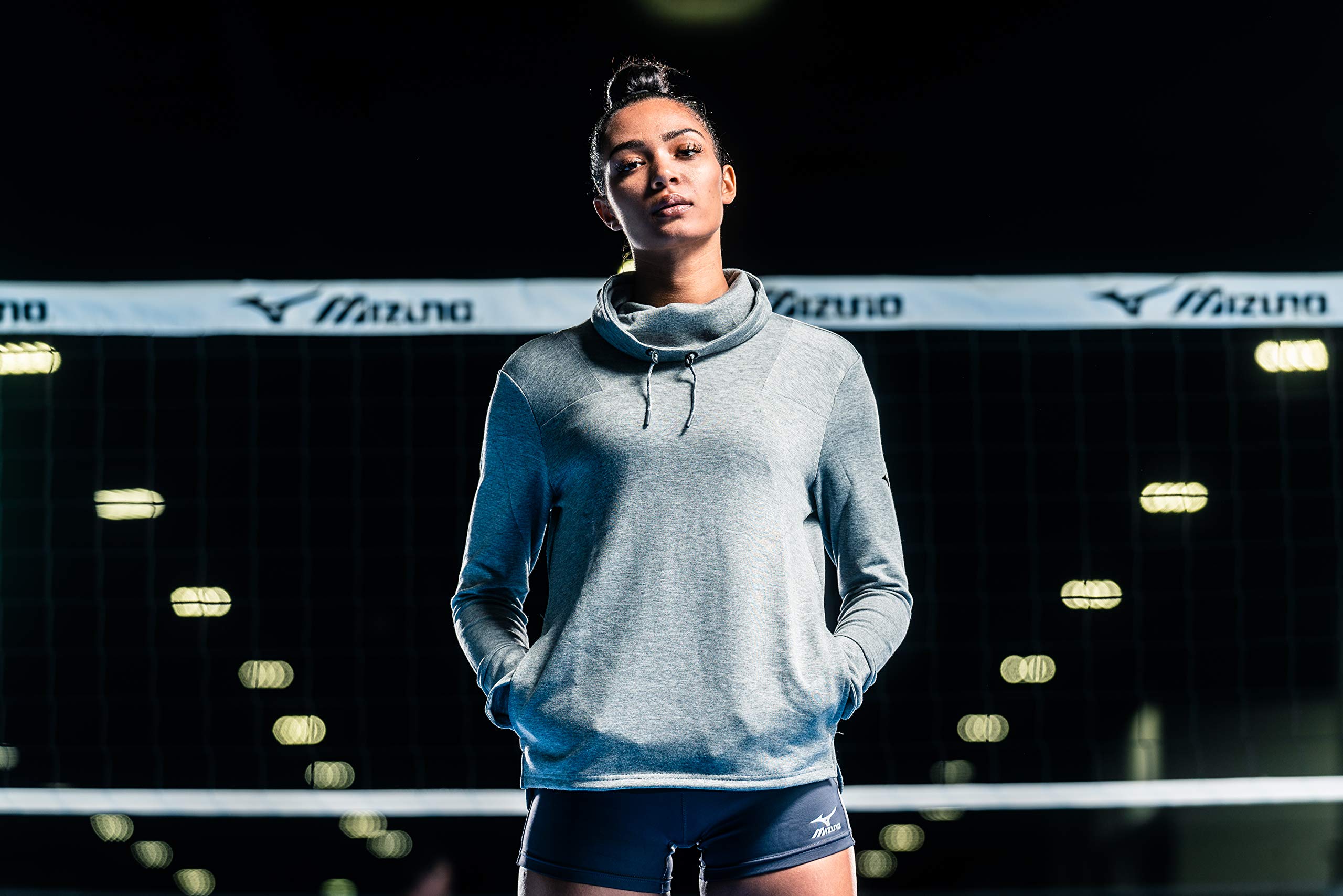 Mizuno Damska odzież wierzchnia AR FUNNEL NECK PULLOVER siatkówka