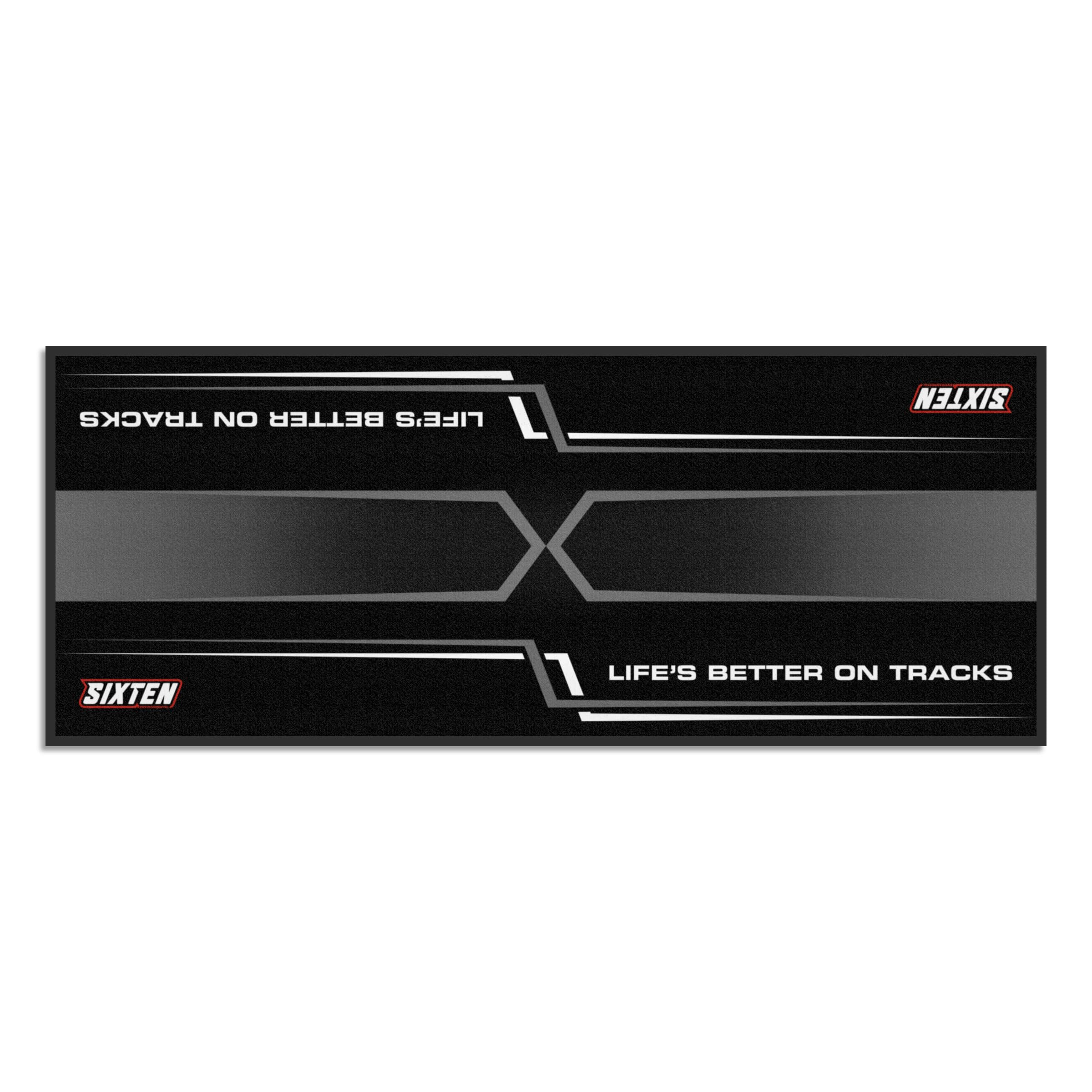 Alfombra de moto Fusion SIXTEN 95 x 240 – Alfombra ambiental para moto – para paddocks y garaje, lavable y ecológica, ideal como regalo para moto