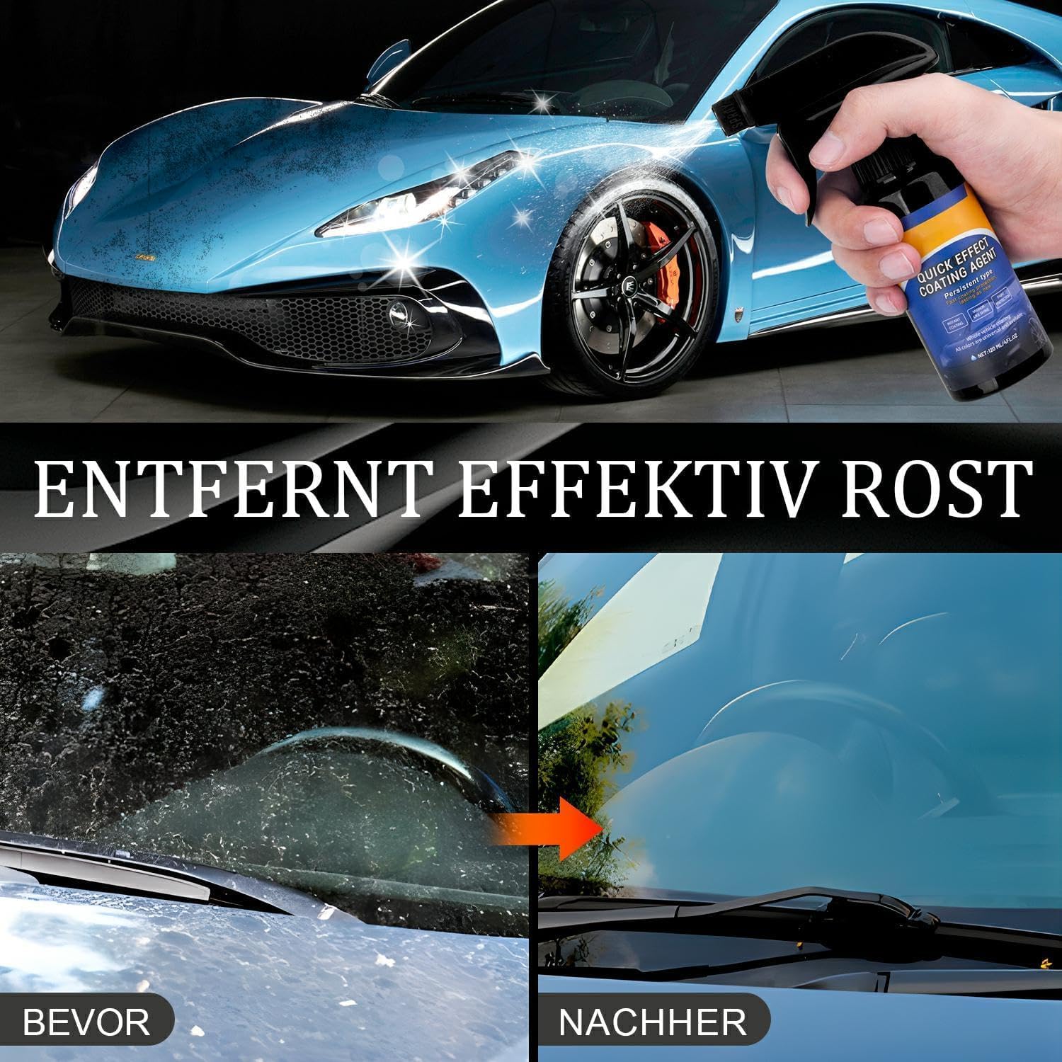 2PCS Sopami Car Coating Spray, Advanced Quick Effect Coating Agent for Cars, Multi Functional Car Coatings Spray for Shine and Protection, Long-Lasting Improves Clarity and Visibility (2pcs*120ml) - 5