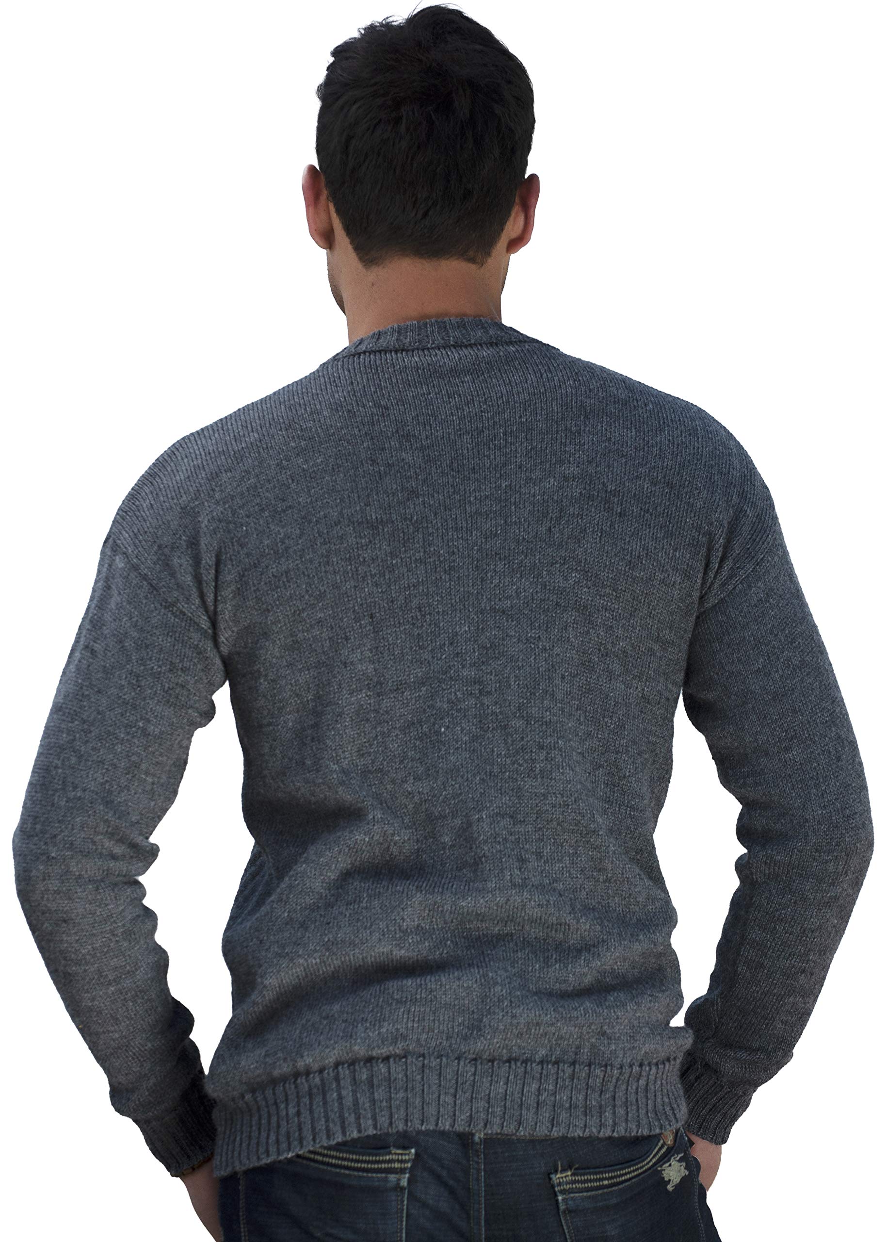 Gamboa Alpaka Warm und Weich Klassischer Pullover für Herren Rundhals Herren Alpaka Pullover