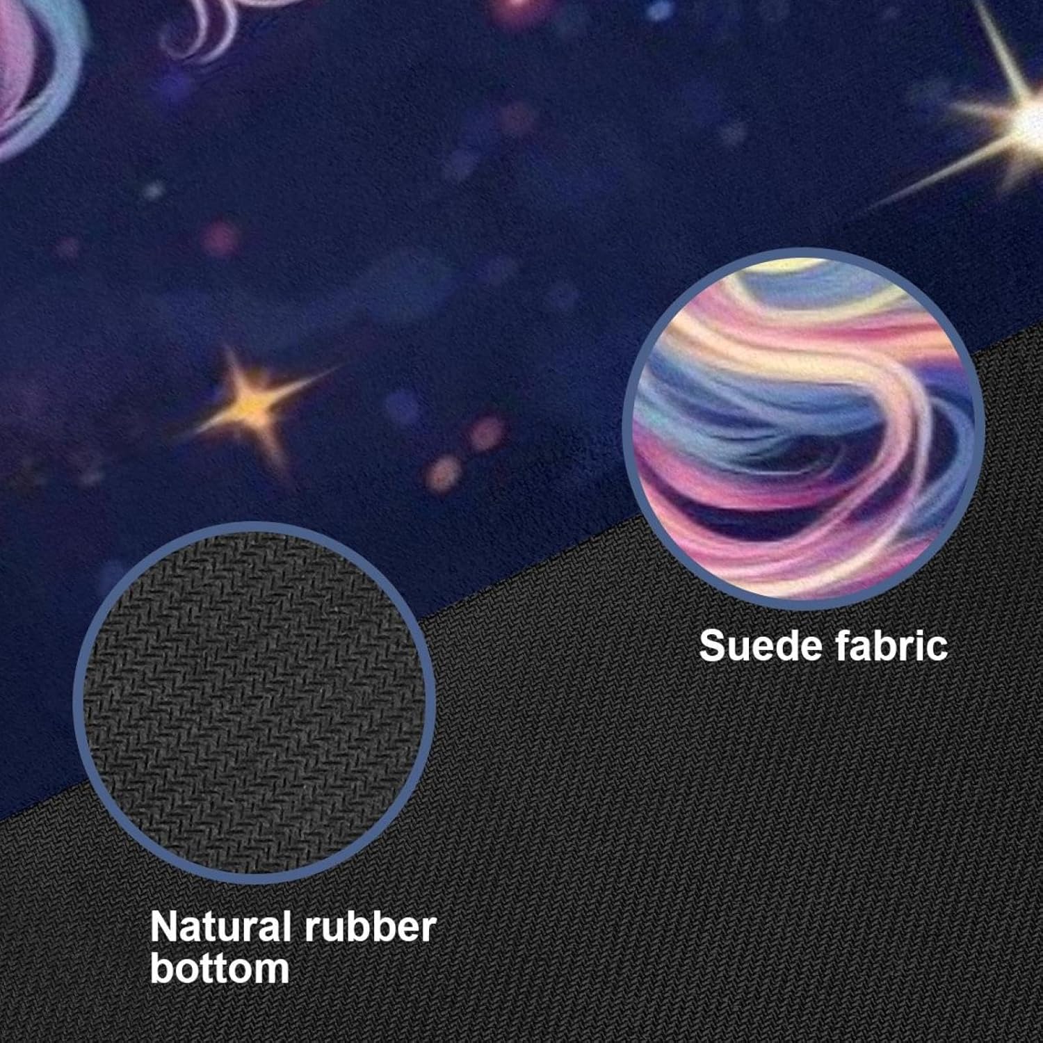 Yoga Towel, Galaxy Unicorn Pattern Non Slip Sweat Absorbent Hot Yoga Mat Towel for Hot Yoga, Pilates and Fitness - 72.8" x 26.8"