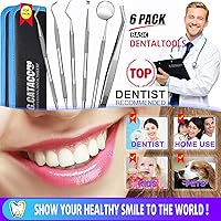 Vista 24 de Herramientas dentales, removedor de placa dental, kit de limpieza profesional para higiene dental, raspador de dientes de acero inoxidable