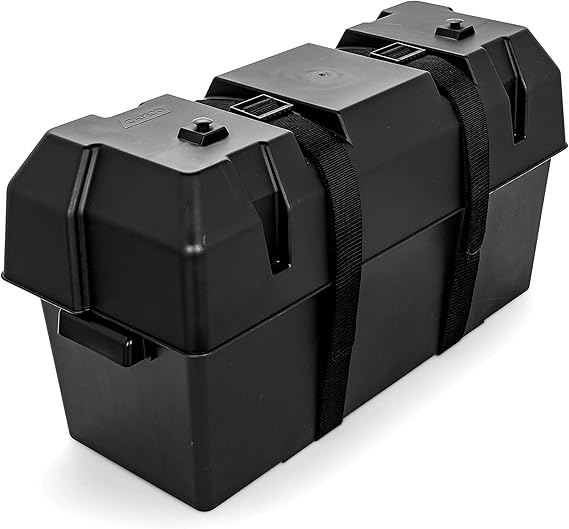 Camco Double Battery Box Safely Stores RV, Automotive, and Marine