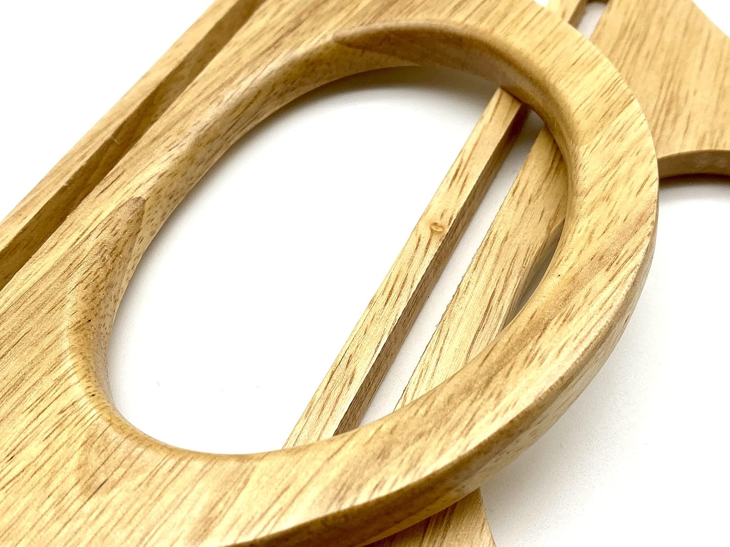Natural, 9 3/4 inch/25cm Wooden Purse Handles, Purse Handles Handbag Handle for Bag Making, Purse Making, Handle Replacement, a Pair (2 Pieces) per lot, M18