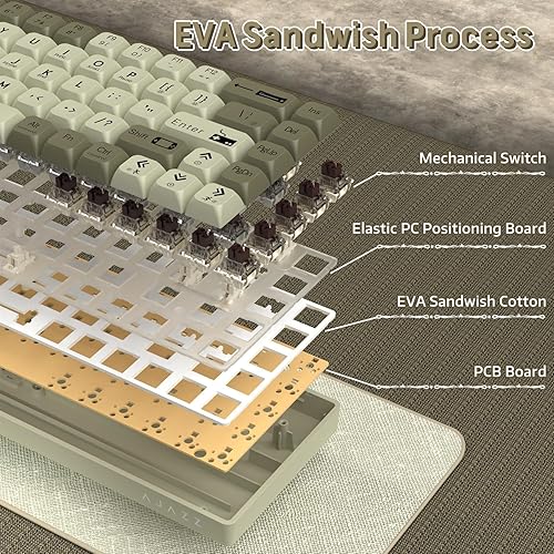 Miniatura 6 de AJAZZ AK680 Teclado mecánico para juegos y mouse Combo de teclas PBT intercambiables en caliente, teclas completas retroiluminadas RGB teclas