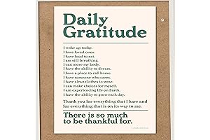 LARKINROAD Daily Gratitude Green Poster: Enrich Your Life with Gratitude