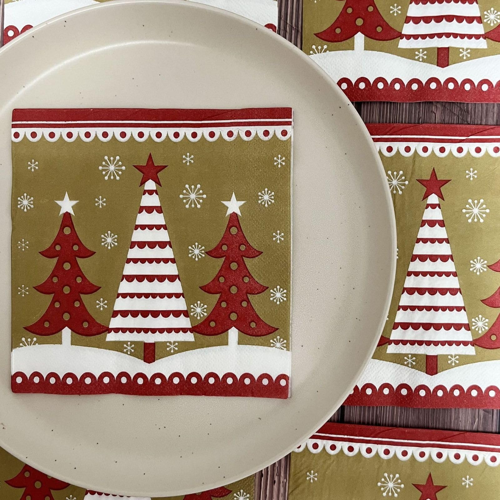 Servilletas Papel Árbol De Navidad Servilletas Decoupage Decoradas Papel Higienico Desechables Toilet Paper Cumpleaños Cocktail 2 Capas Paper Towels Bodas Fiesta Jardín 30 Paquetes(33x33cm）