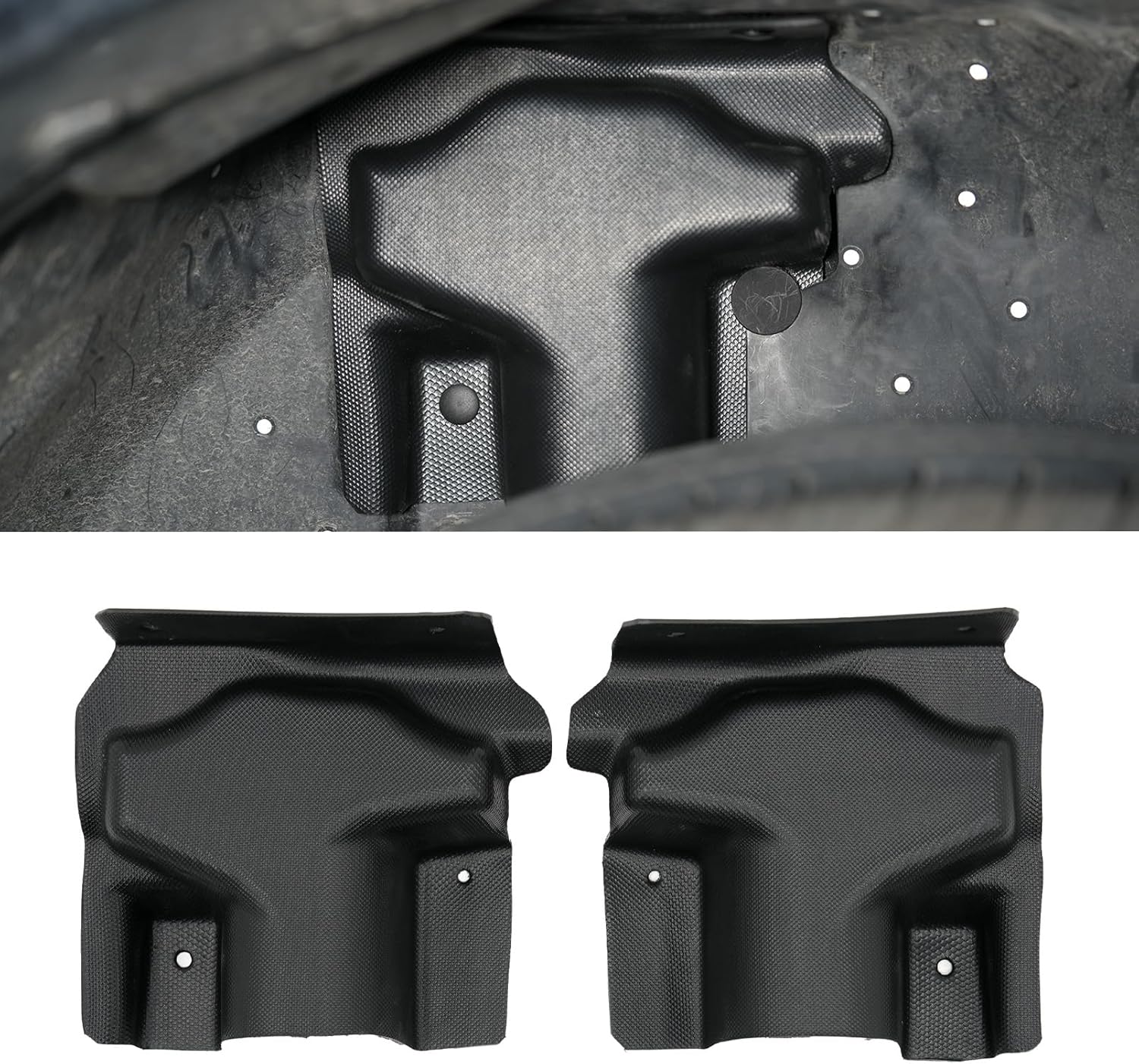 Rear Wheel Shock Shield Cover Compatible with 2022-2025 Ford Maverick Rear Shock Absorber Cover Tire Splash Guards for 2024 Maverick Accessories (2PCS)