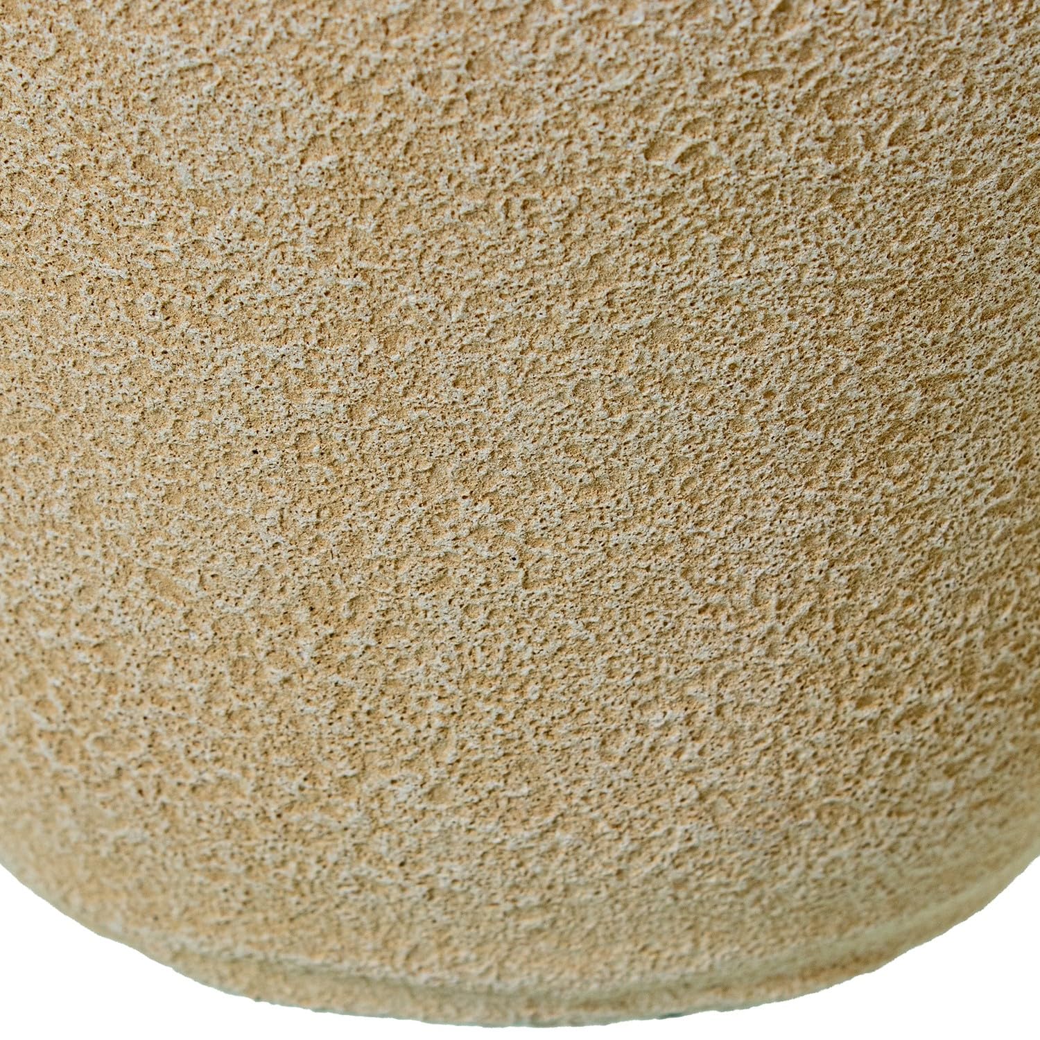DRW Jarron de Suelo con Asas de Ceramica Beige Arena 28x28x40cm