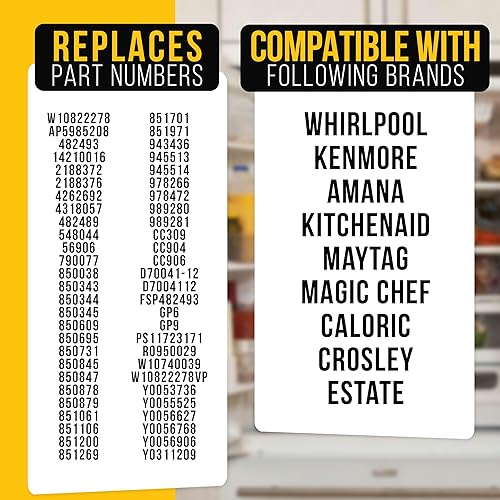 Miniatura 7 de W10822278 Temporizador de descongelación para refrigerador competible con Whirlpool AP5985208 PS11723171 congelador 106.71184101 ED22PEXHW02