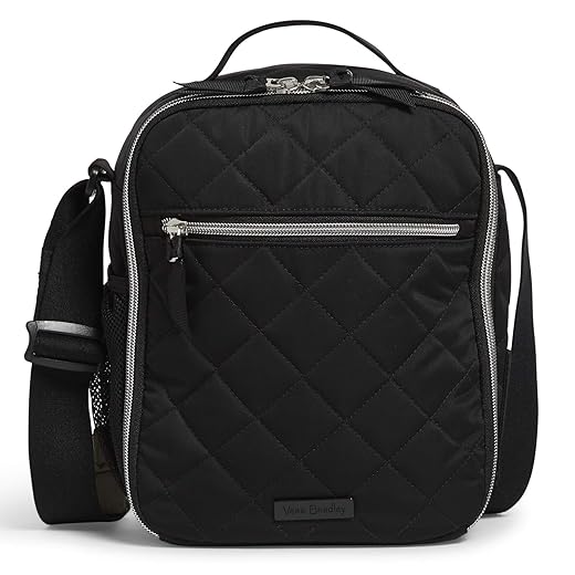 Vera Bradley Women's Women's Performance Twill Deluxe Lunch Bunch Lunch Bag, Black, One Size