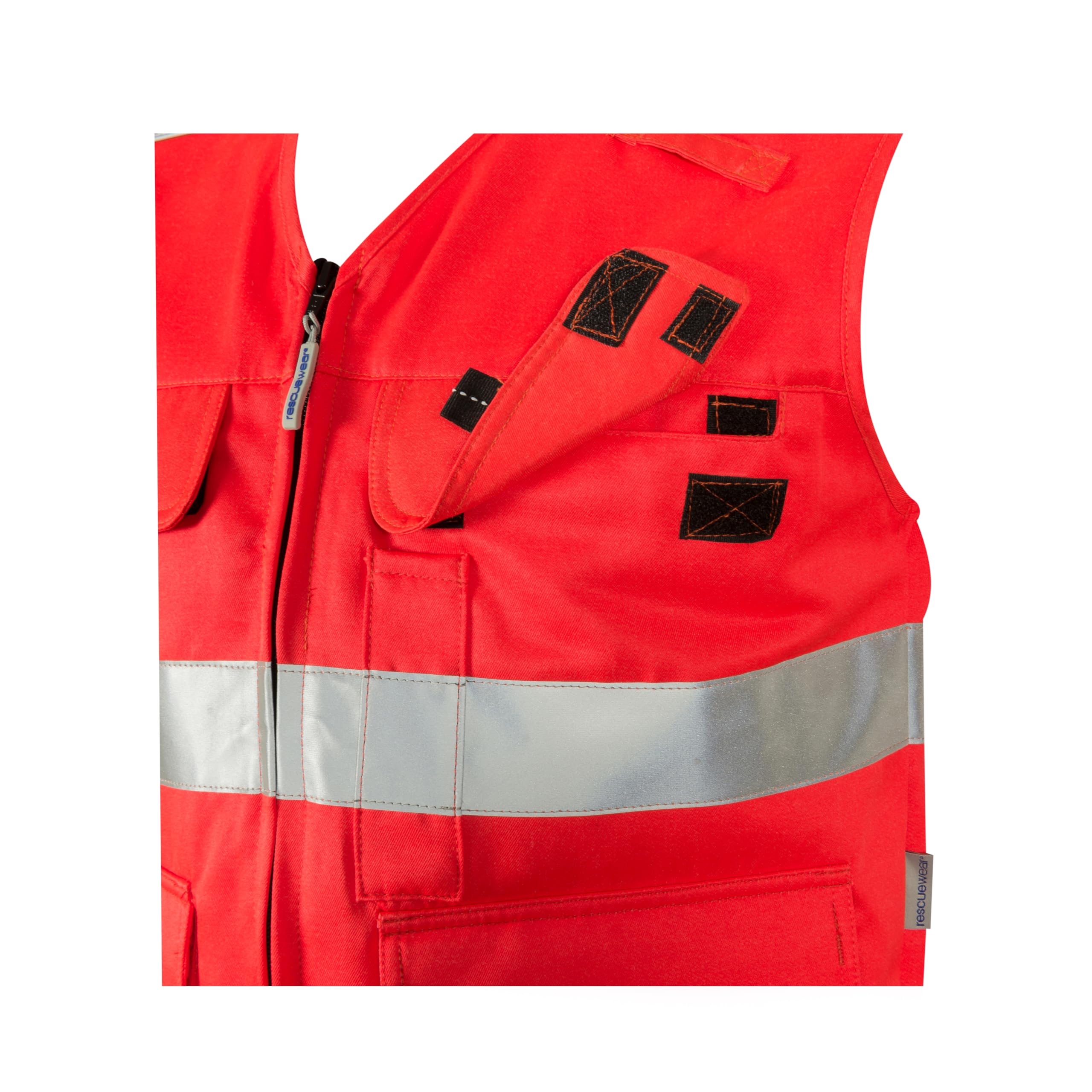 Alert Sommerweste HiVis 33652R68 – Warnweste Rot/Neon Gelb, EN ISO 20471 Klasse 1, Loxy® Reflexstreifen, 70% Polyester / 30% Baumwolle