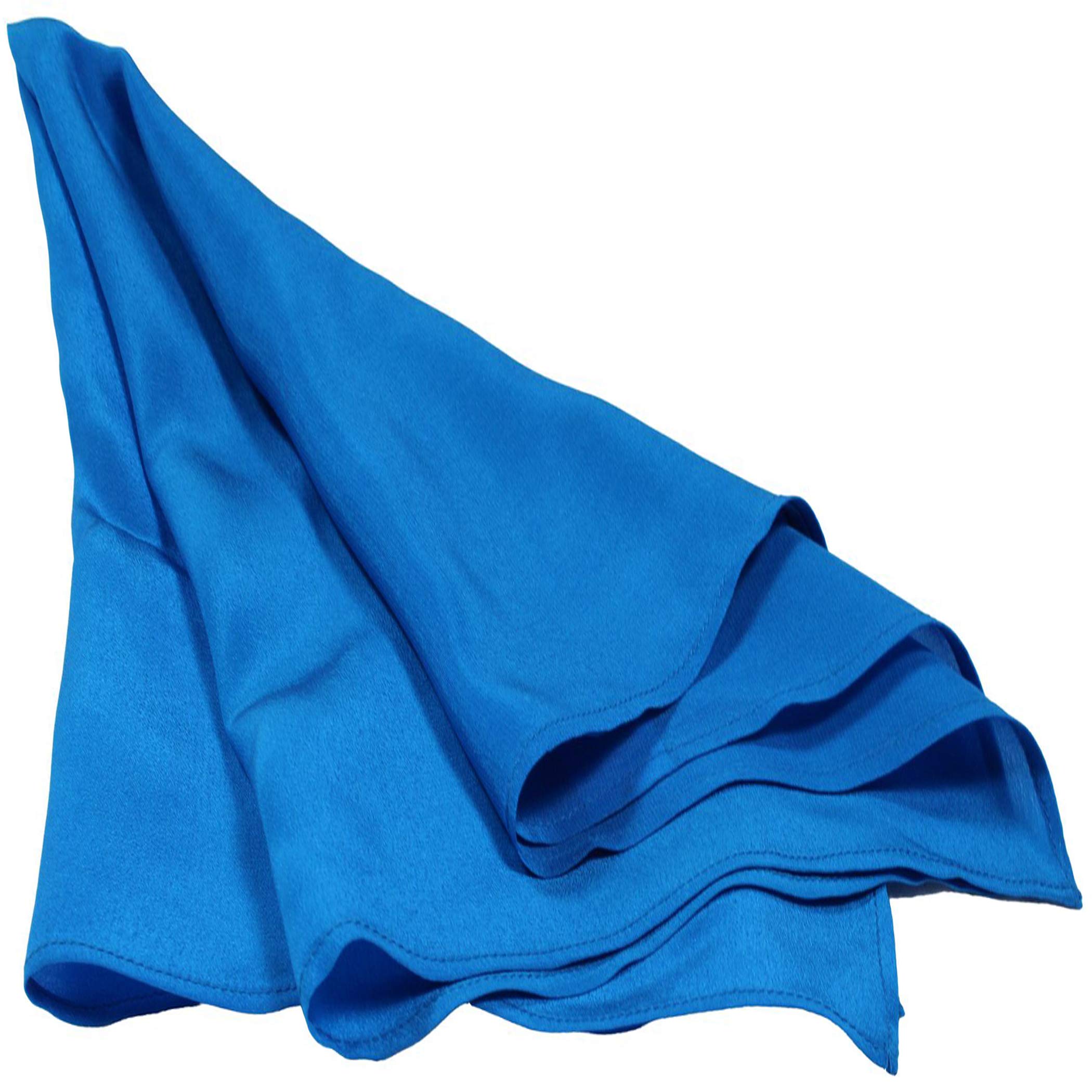 Royal Silk Royal Blue Flowing Silk Crepe de Chine Pocket Square