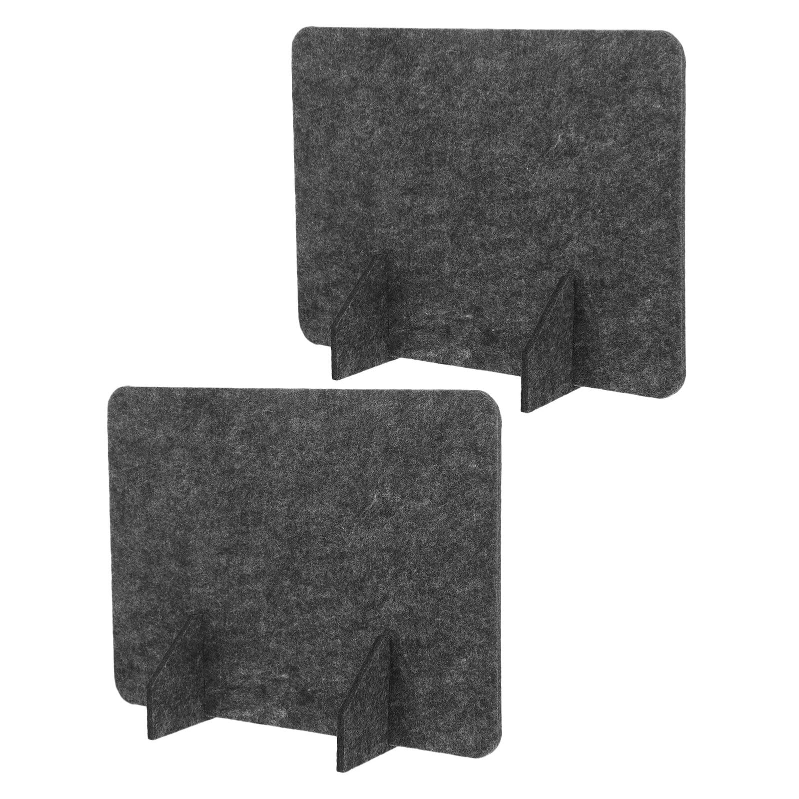 PLAFOPE 2pcs Portable Soundproof Felt Desk Divider Panel Stable Desktop Privacy Screen for Office Restaurant Dining Area Partition Noise Reducing Tabletop Barrier for Shared Spaces
