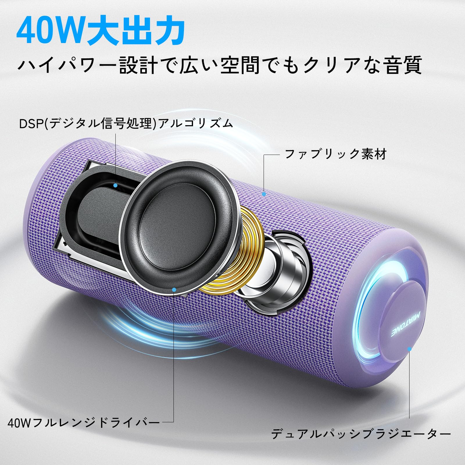 Amazon.co.jp: MIATONE Bluetooth 5.3 スピーカー 36W出力