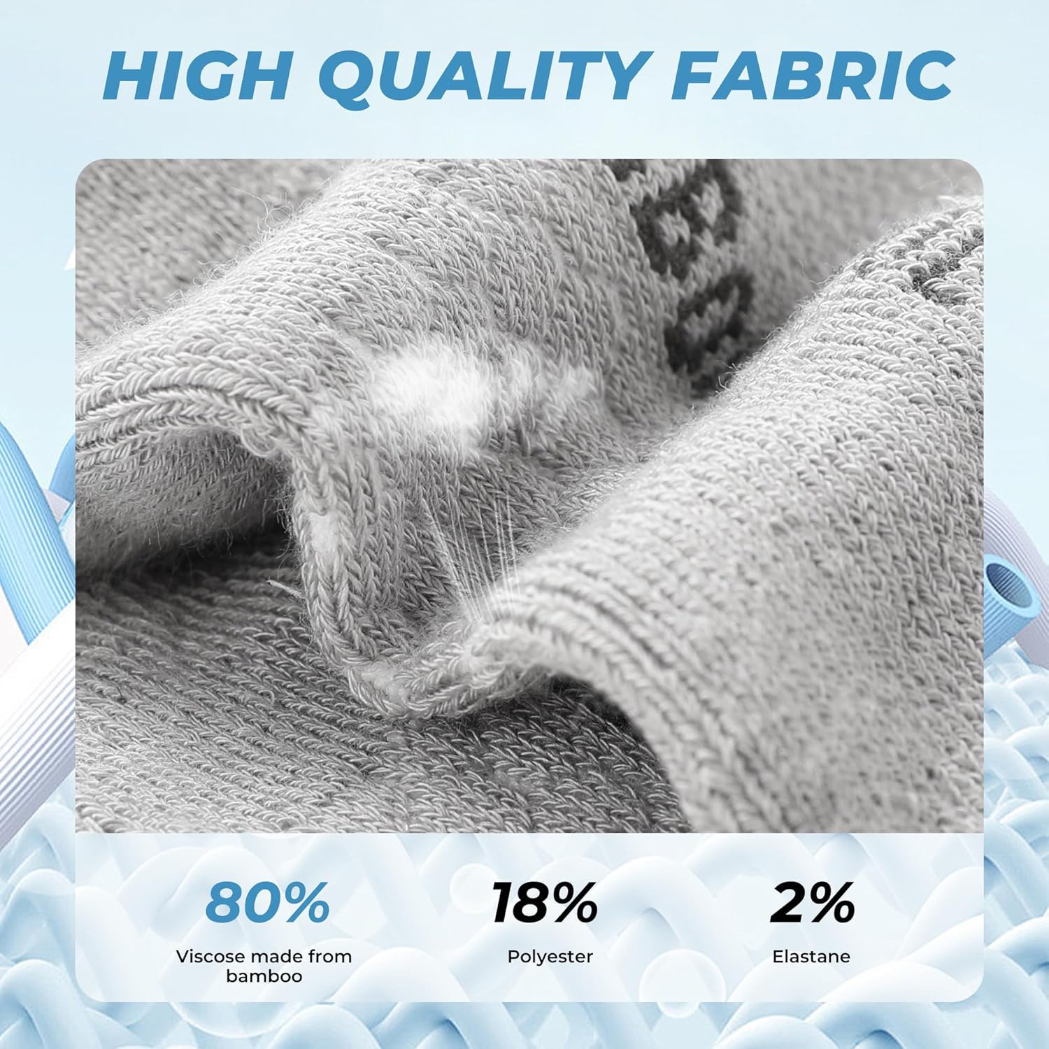 BAMBOO COOL Men's Ankle Socks Athletic Low Cut Cushioned Moisture Wicking, Running Socks Arch Support Breathable, 6 Pack - Image 6