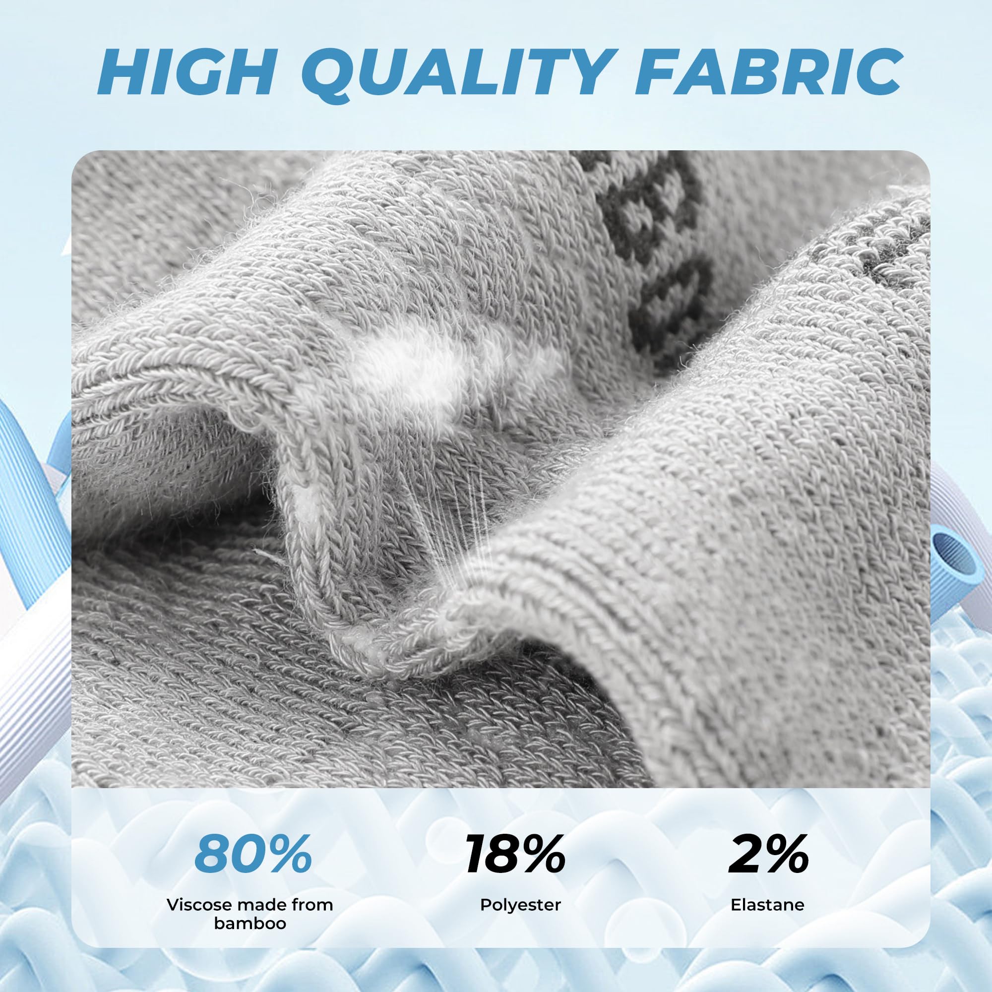 BAMBOO COOL Calcetines de tobillo para hombre, atléticos, de corte bajo, acolchados, absorben la humedad, calcetines para correr, soporte de arco transpirable, paquete de 6