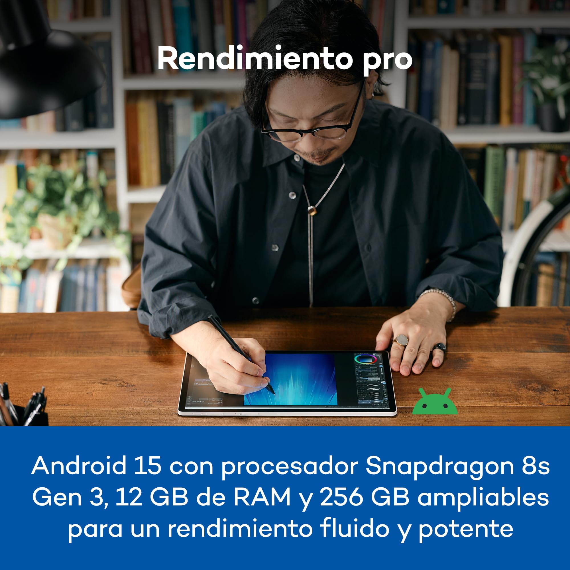 Wacom MovinkPad Pro 14 Tableta Gráfica – Sensación de lápiz sobre Papel con Pantalla OLED para Negros Reales, Contraste excepcional, Respuesta rápida, Vidrio Texturizado Premium, Pro Pen 3 preciso