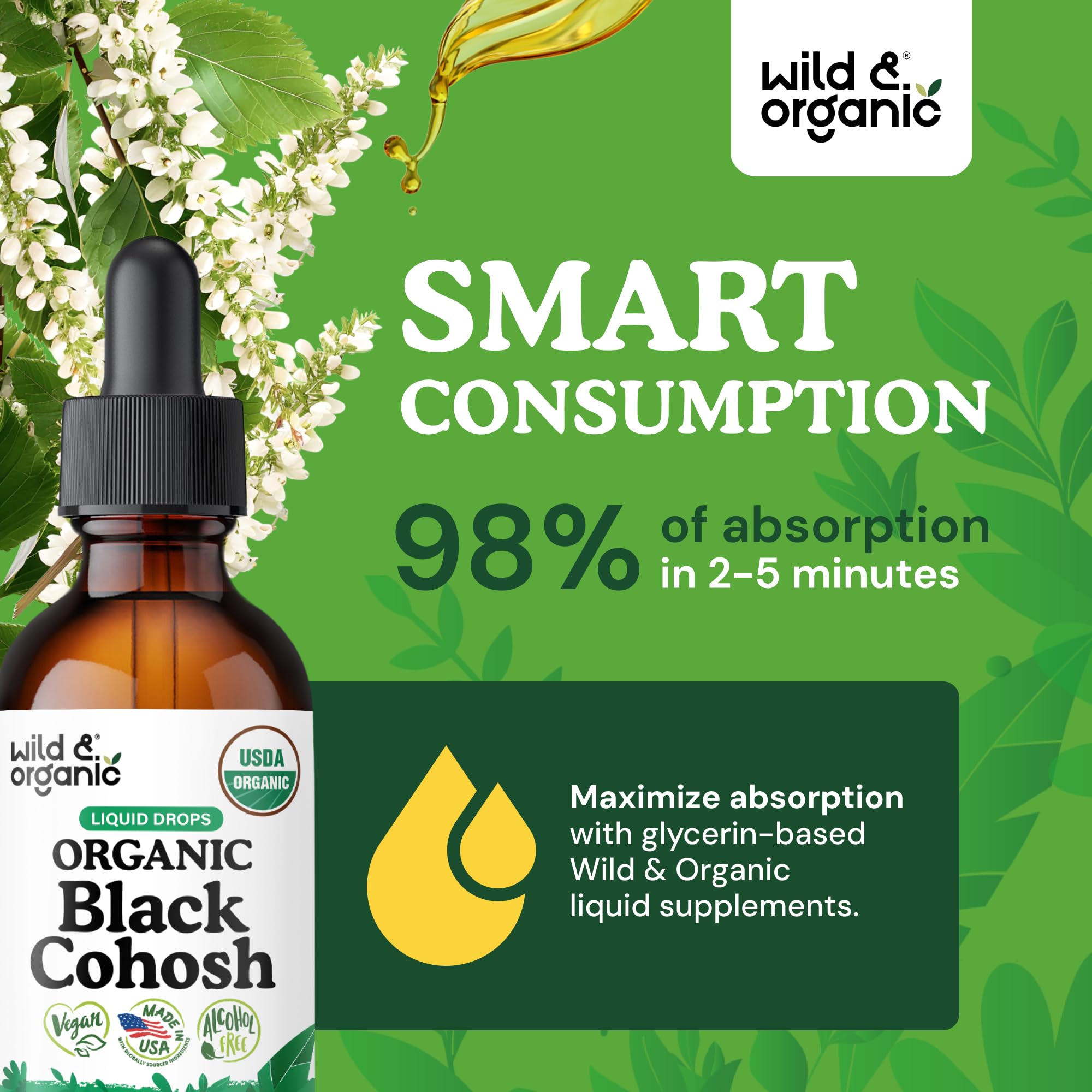 USDA Organic Black Cohosh Tincture - Menopause Supplements Women - 2 oz — Amazon image 4